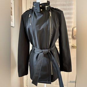 Michael Kors black lined coat size medium